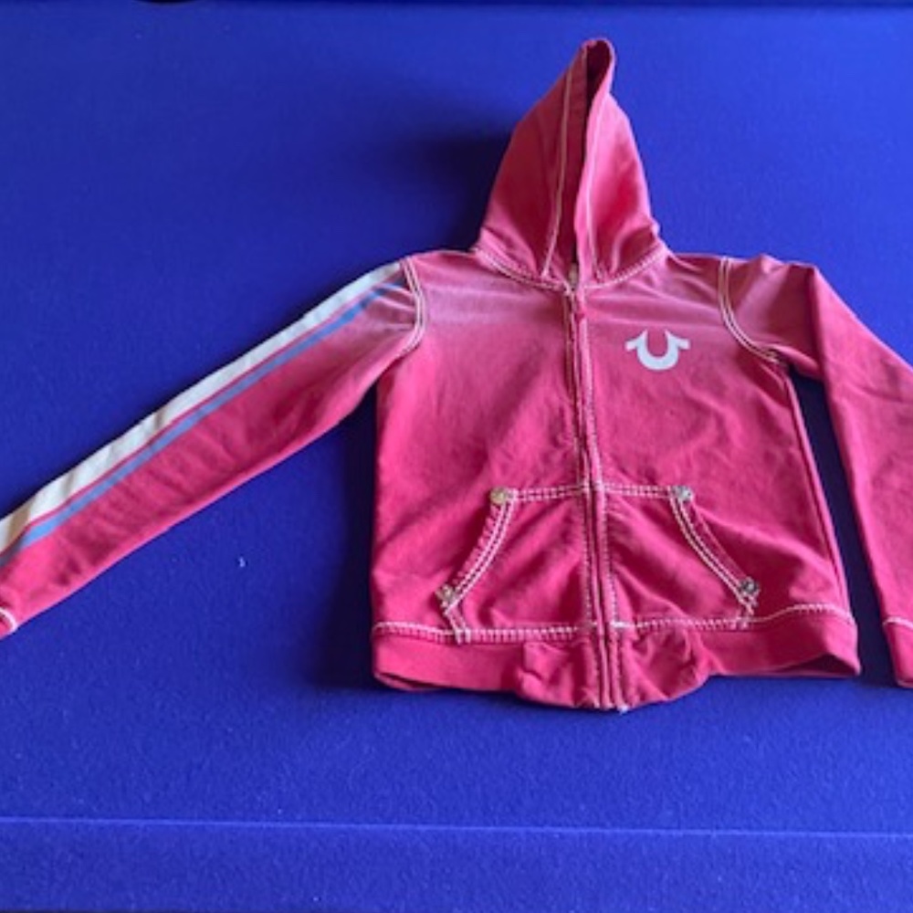 True Religion Red Long Sleeve Hoodie Kids Large